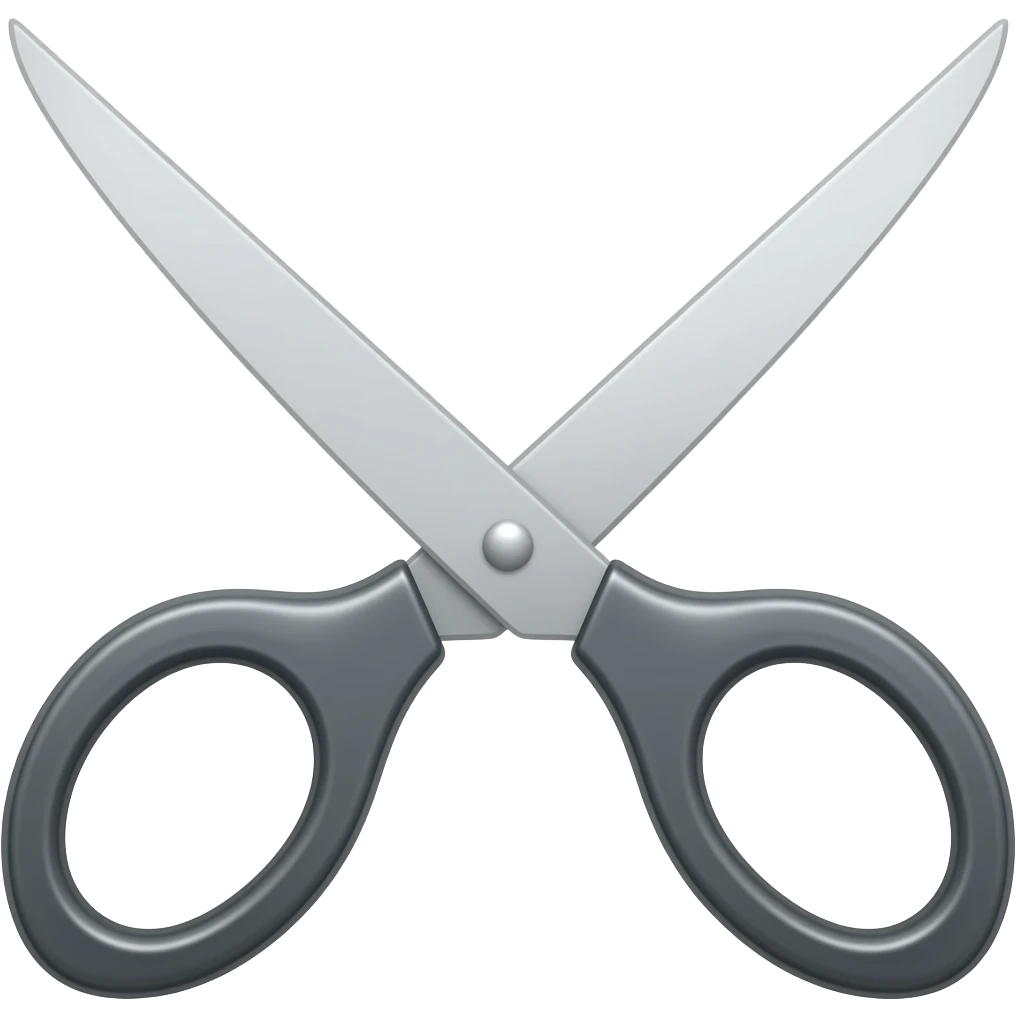 Two pairs of scissors interlocked with each other emoji