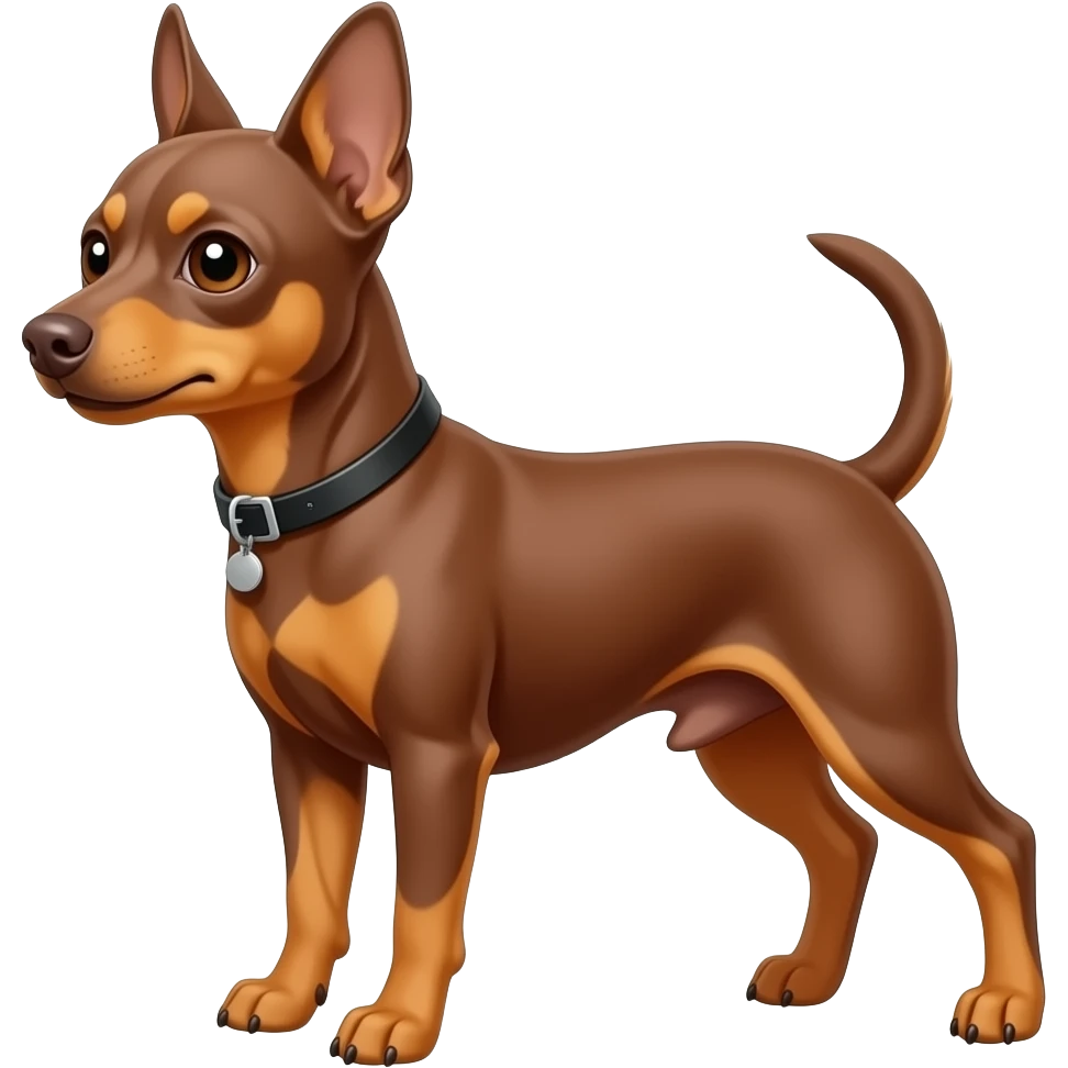 Pinscher nain marron beige Prénom everest emoji