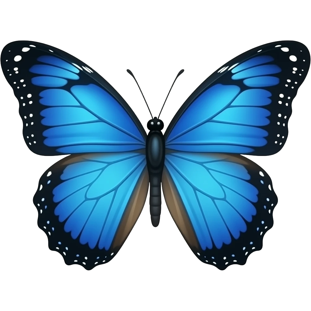blue butterfly emoji