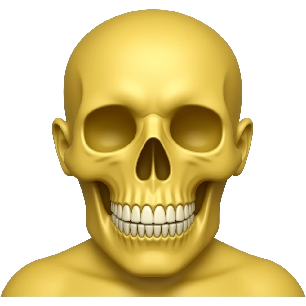 Suicide and google style classic yellow head no body emoji