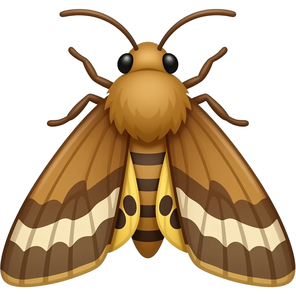 Cartoon moth emoji