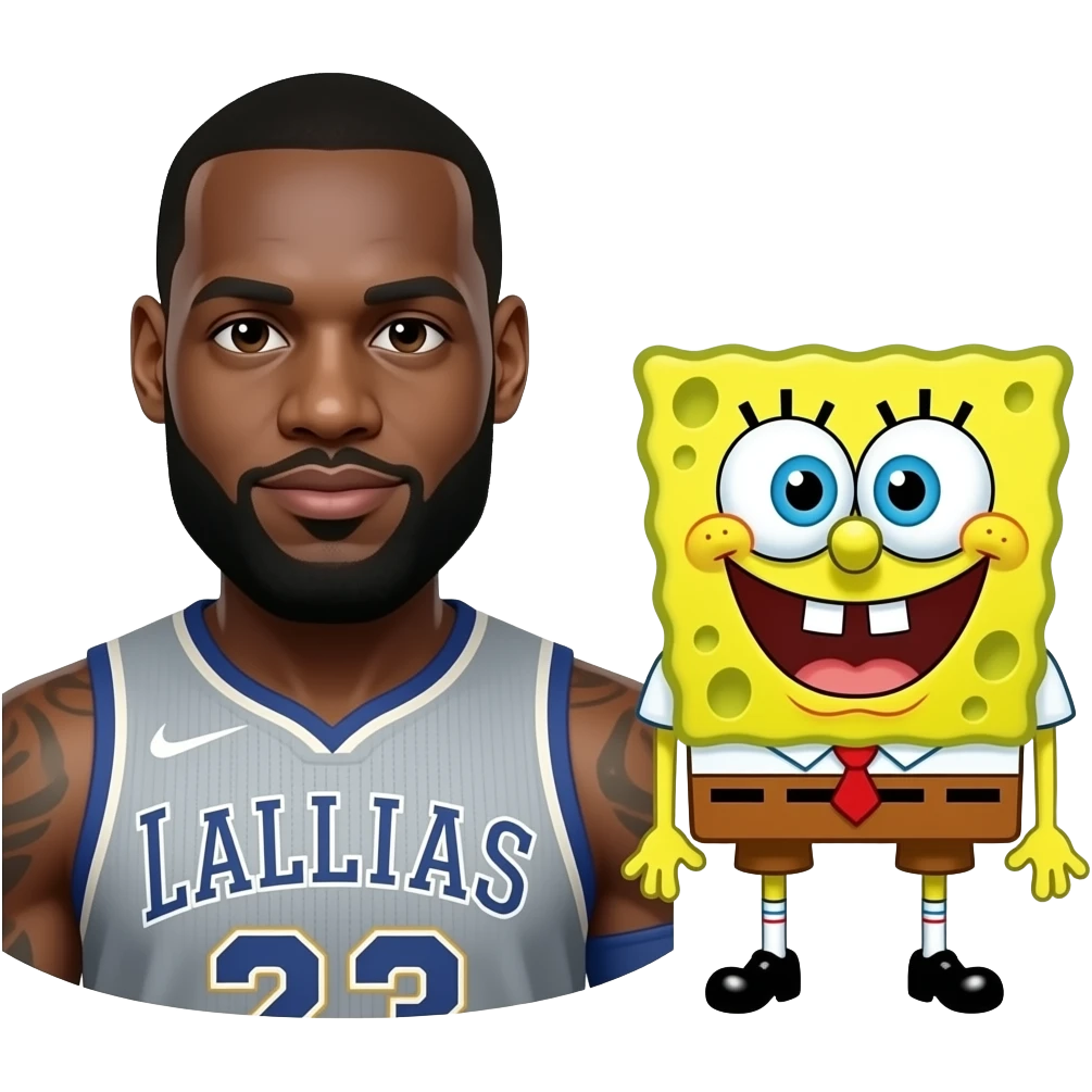 SpongeBob with lebron emoji