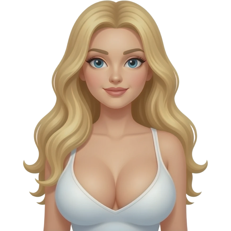 uzun saçlı ev kadar büyük açık göğüslü sarışın kadın emoji emoji