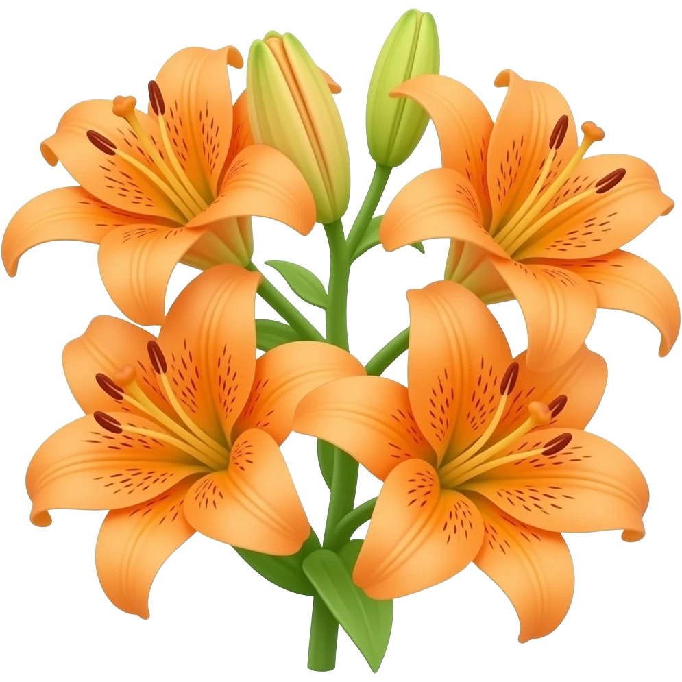Lilies orange emoji