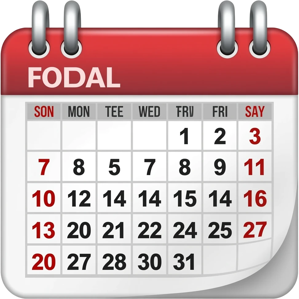 Calendario con los días de ayer y hoy marcados emoji