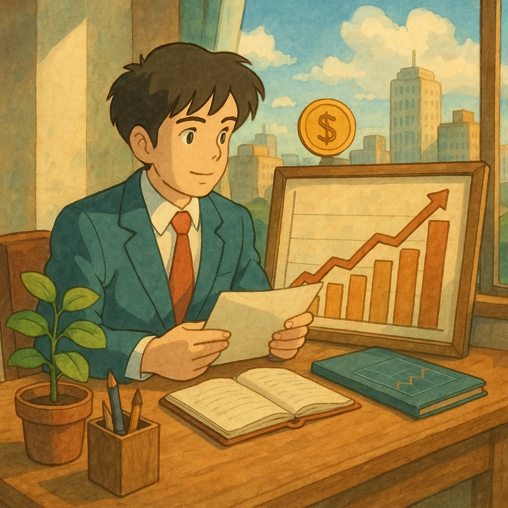 investment ghibli style emoji