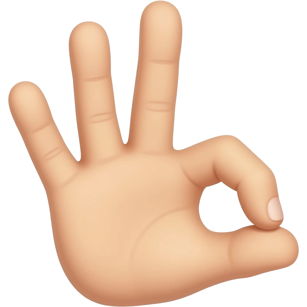 finger gesture showing how small emoji