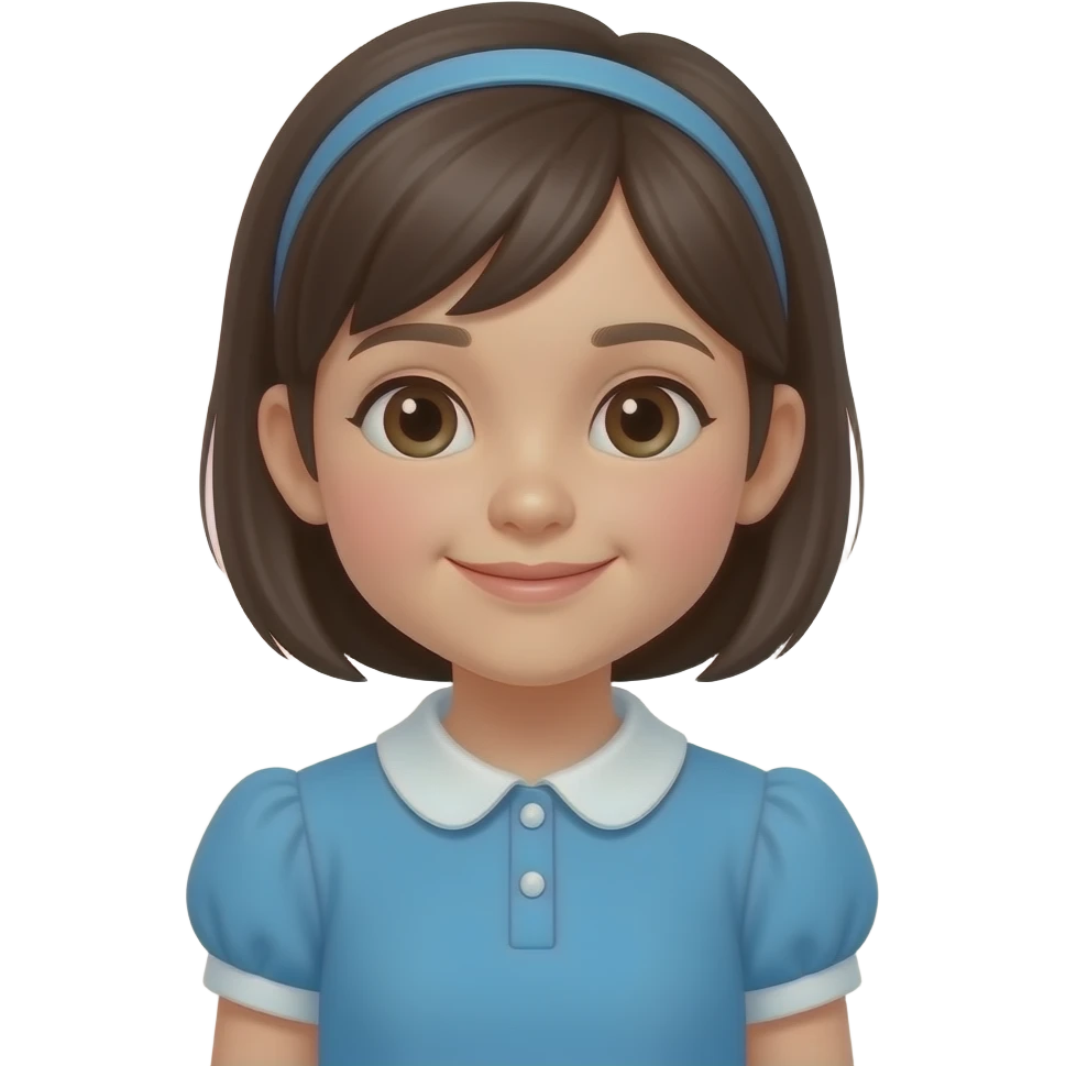 child in a blue dress emoji