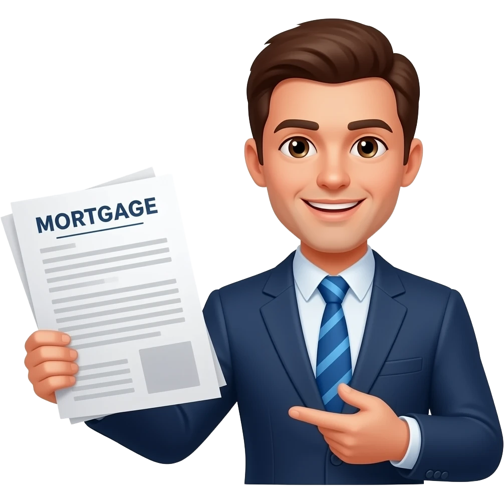 person with mortgage papers emoji