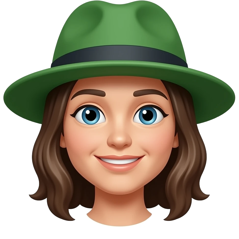 emoji de sombrero verde emoji