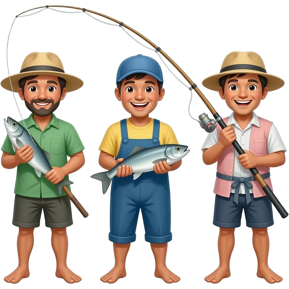 just a few fishermen которые рыбачат  Сингапур бедный но счастливой улыбкой есть рыба emoji