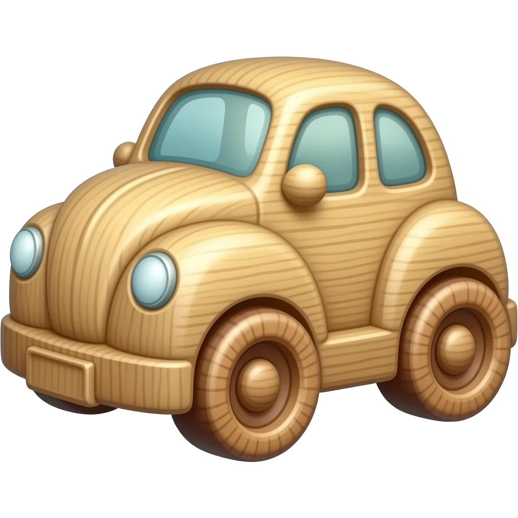 wood toy car with details emoji