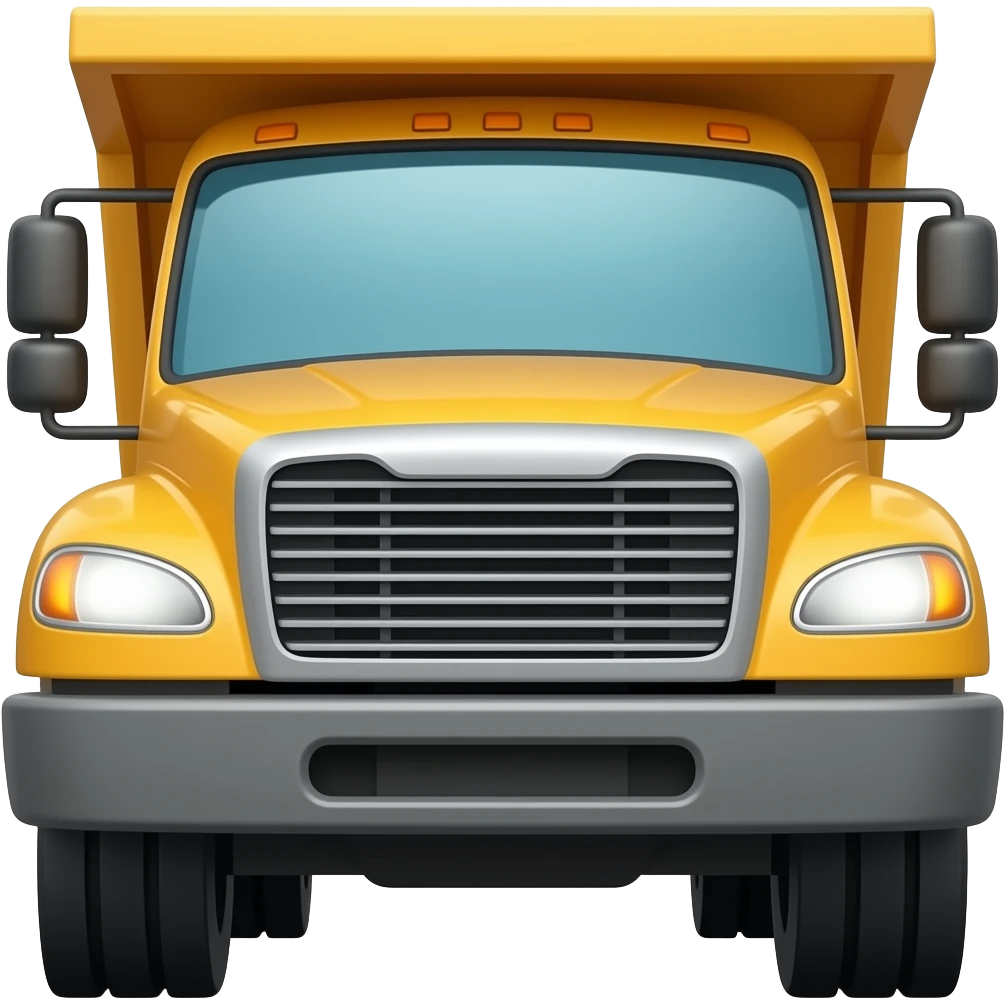 Dump truck front view emoji
