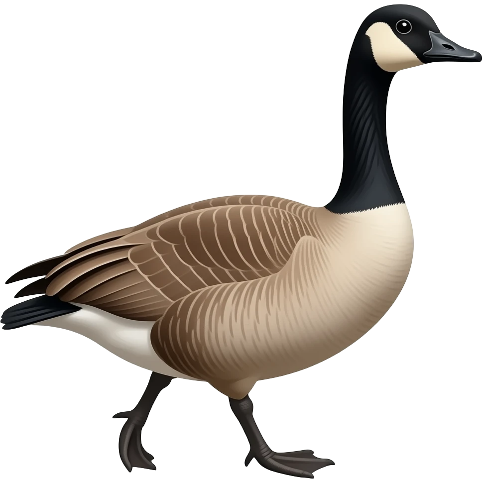 Cartoon Canadian goose walking emoji