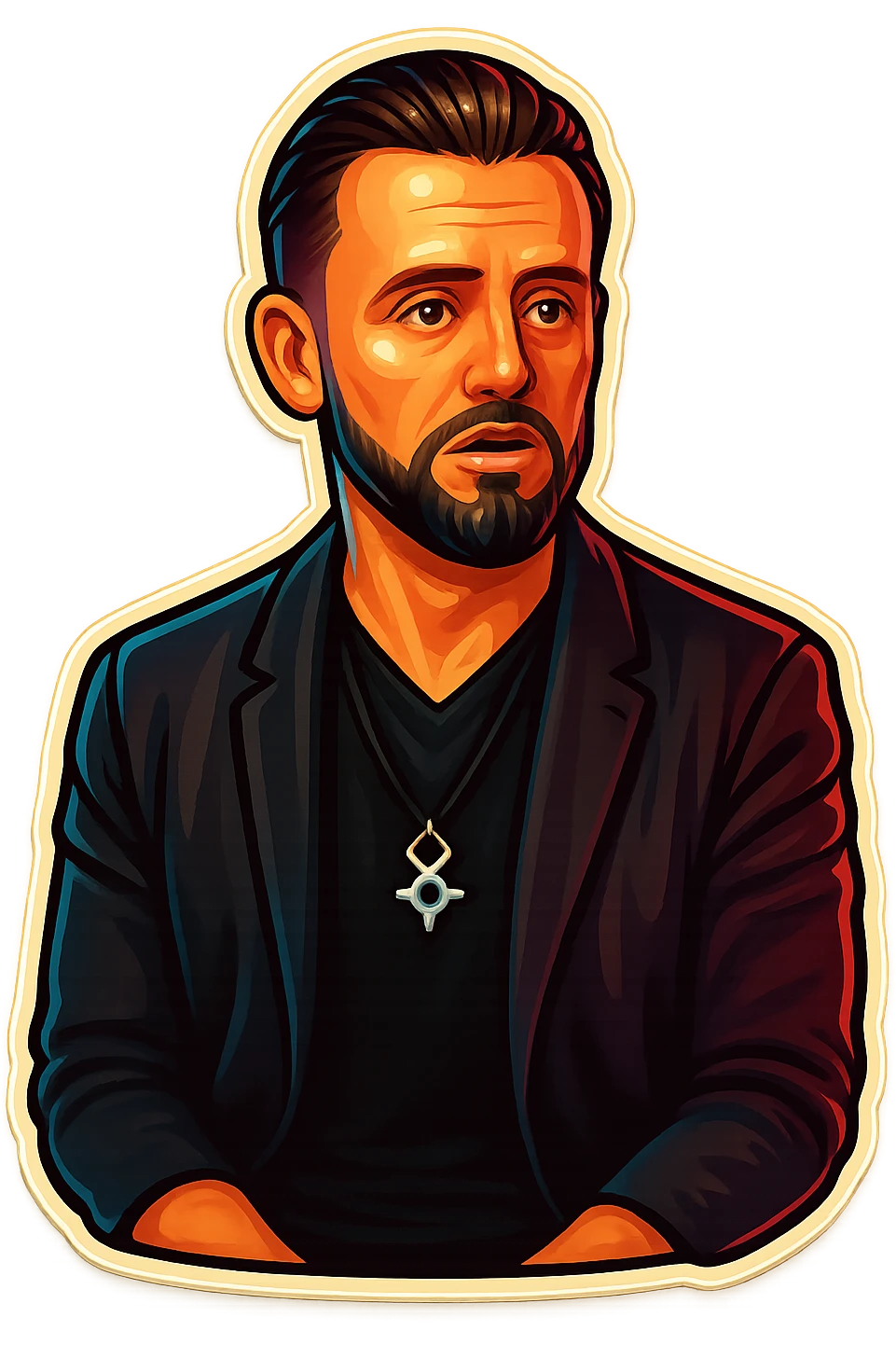 нарисуй в таком же стиле как девушка во вложении человека на втором фото, без фона emoji