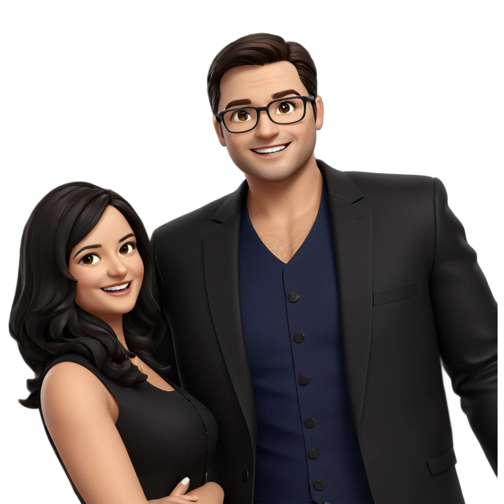 happy couple in formal attire emoji