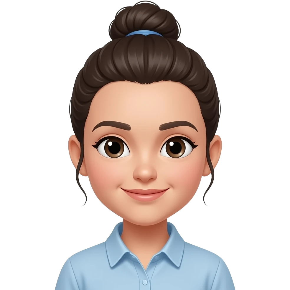 That’s actually a girl with a bun tied up. emoji