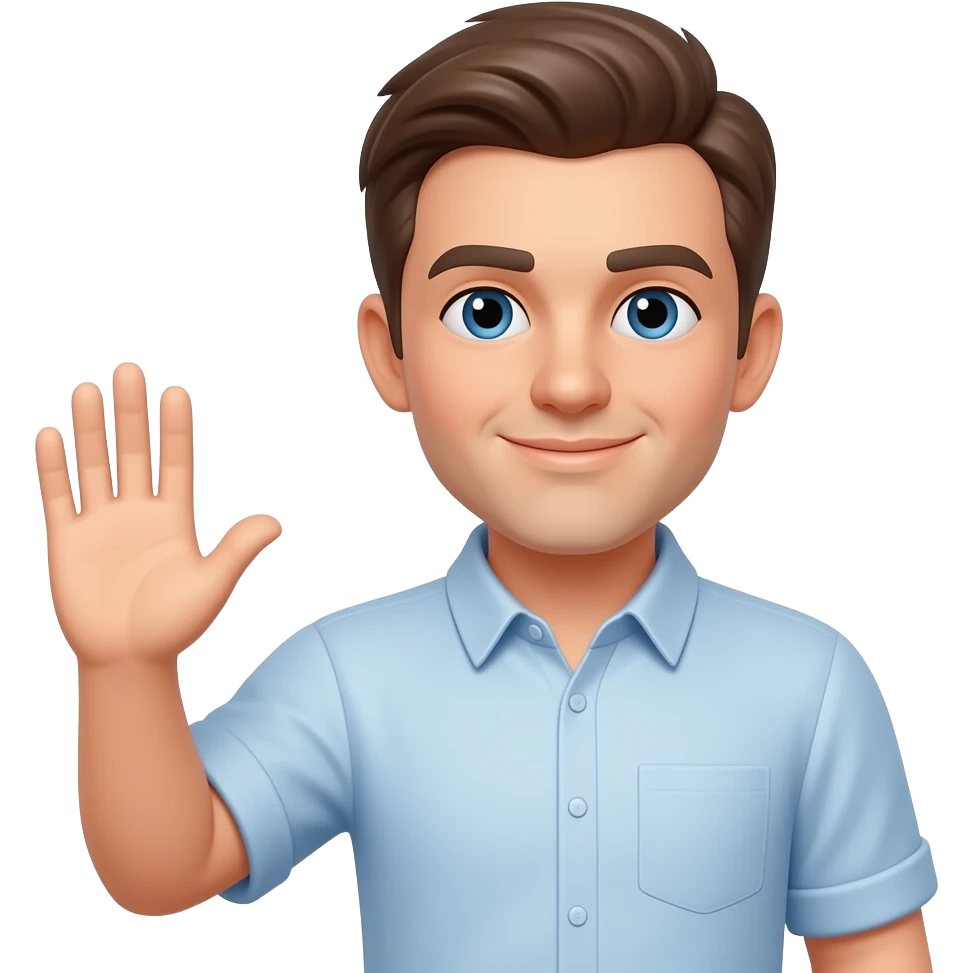 Guy showing hand 67 emoji