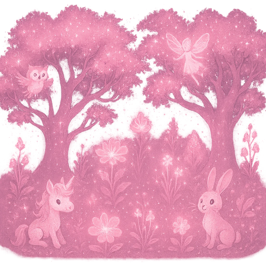 pink magical forest emoji