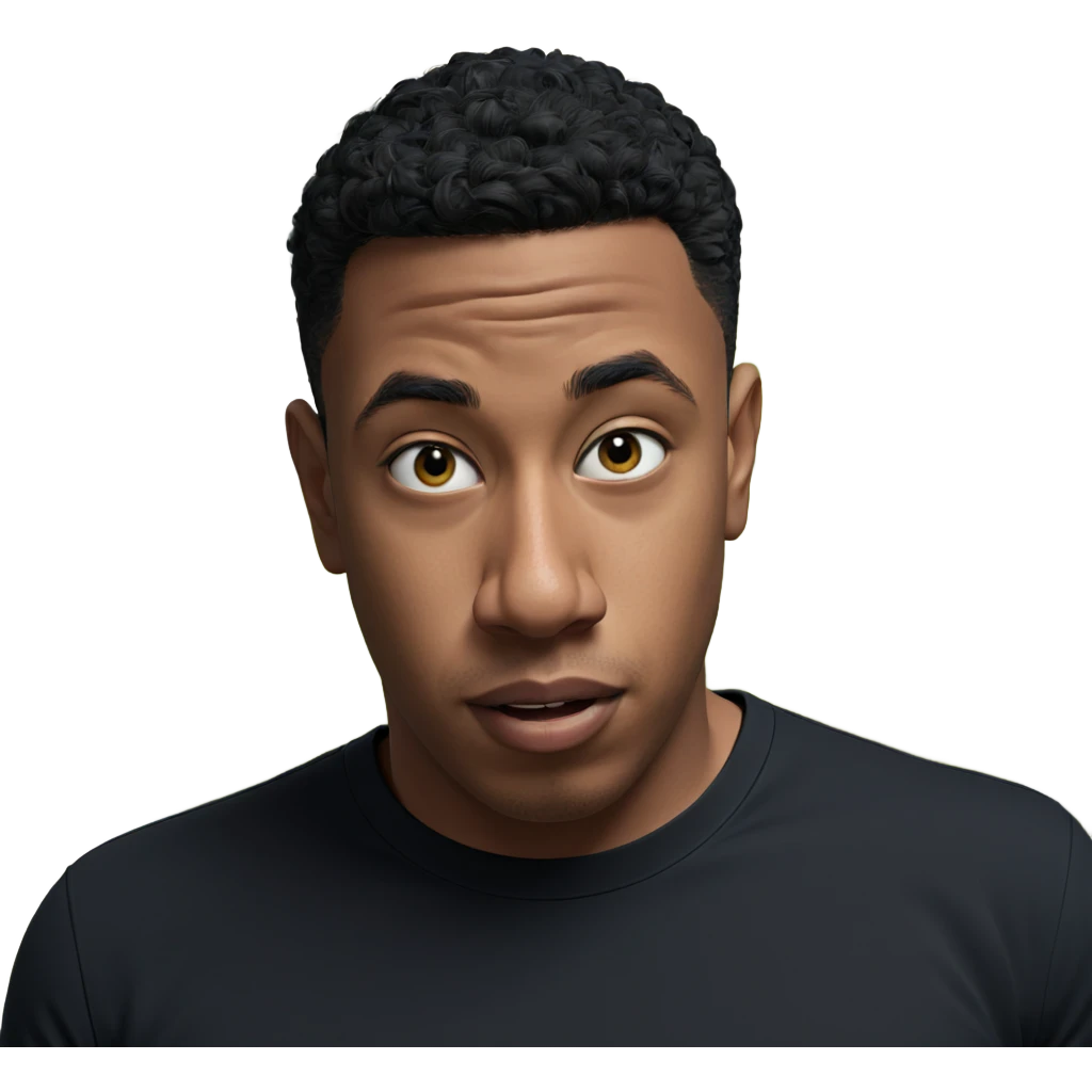 black shirt meme portrait emoji