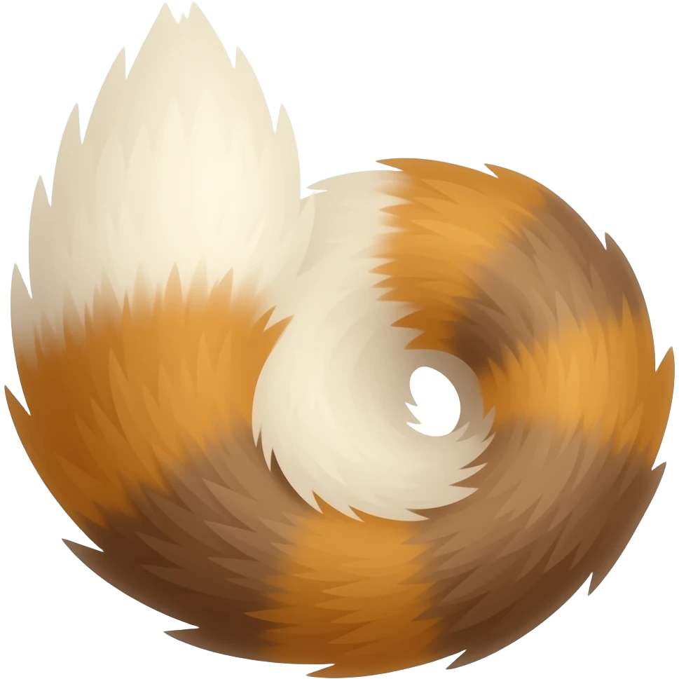 Calico rabbit tail emoji