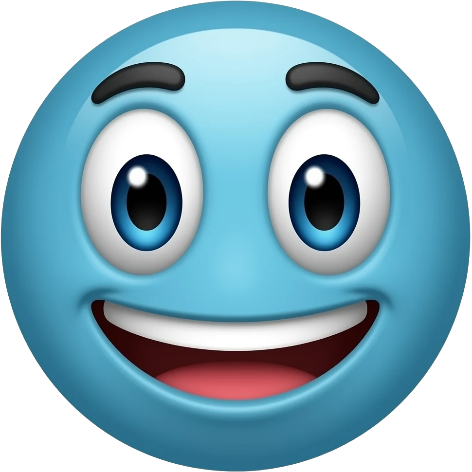 Crie um emojis. com😀 emogiletra com fundo azul emoji