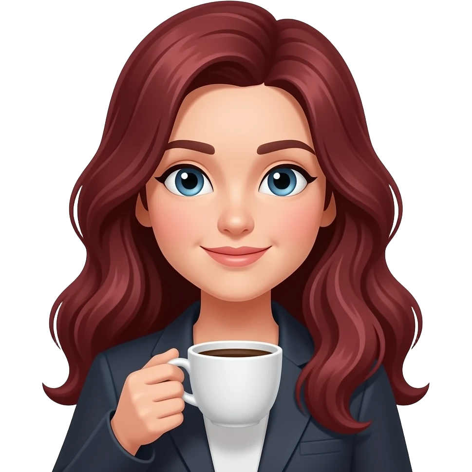 Biraz daha kırmızı renkli saç ve saçlar çok uzun olucak kahve de eklemeyi unutmayın emoji