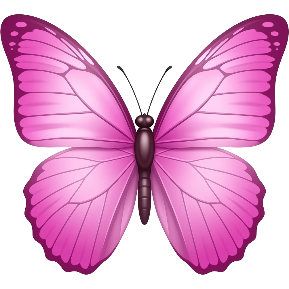 Mariposa Pequeña  de color rosa fuxia claro de forma que pueda copiarlo y pegado en un nombre de un ctc como adorno emoji