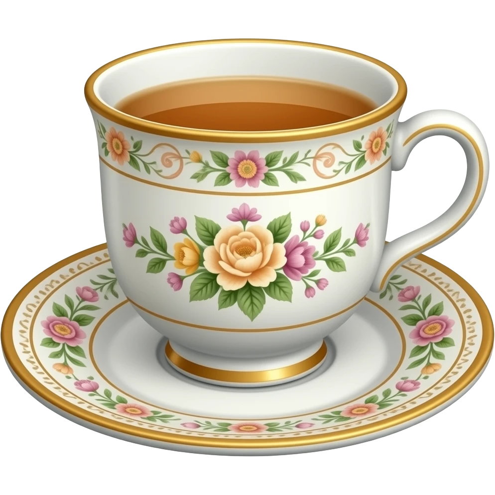 İnce belli çay bardağı ve tabağı emoji