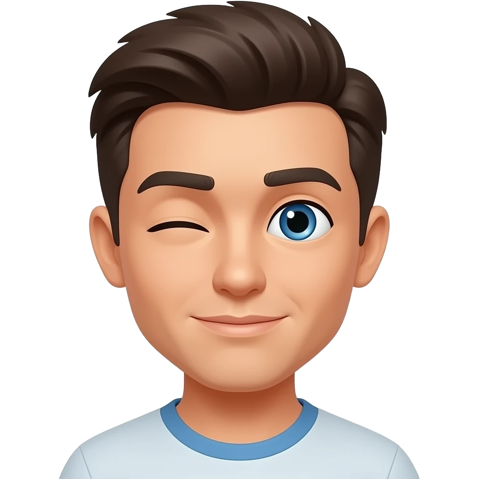 Close eye and open eye emoji