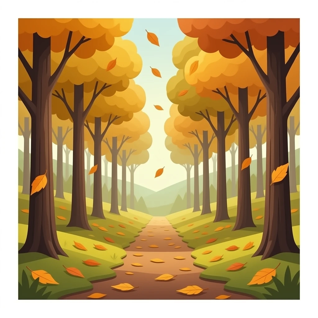 Falling leaves emoji