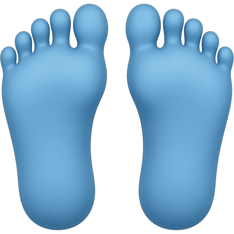 blue feet emoji