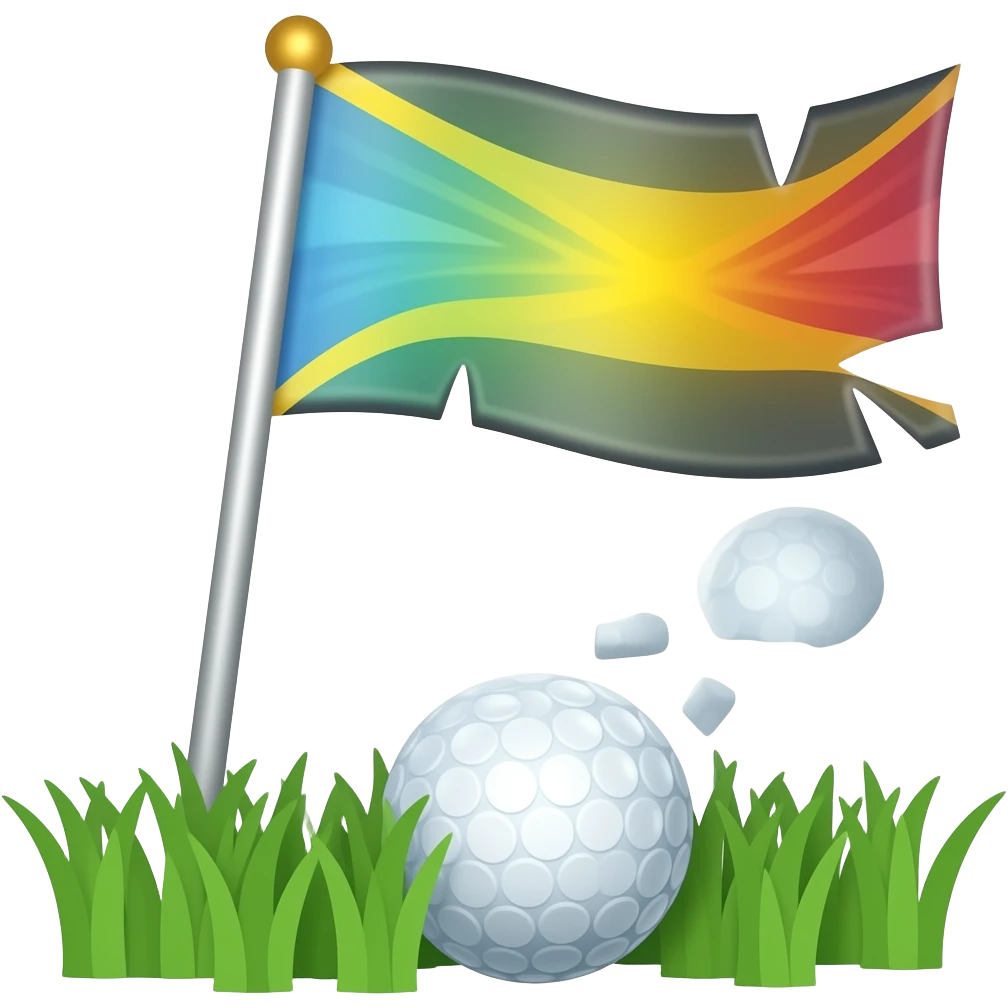 broken golf flag emoji