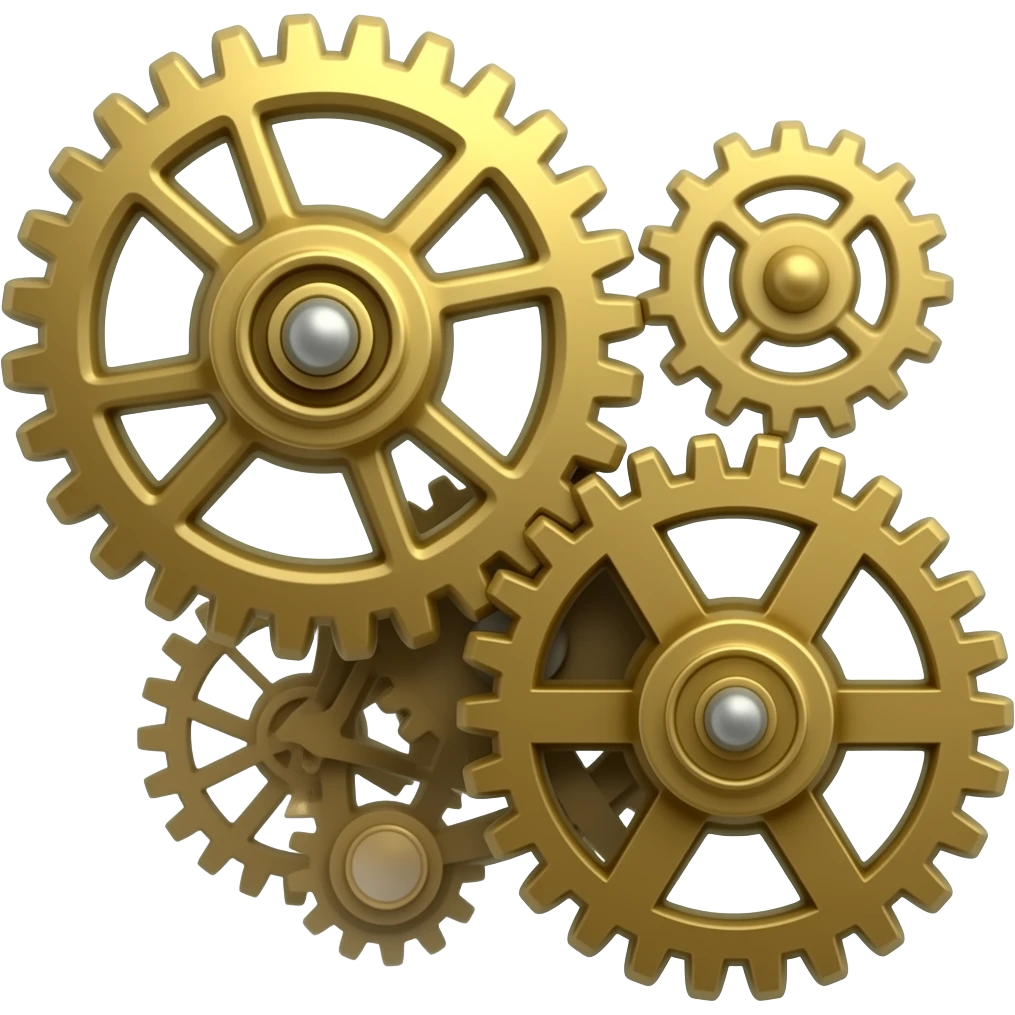 the mechanical music gears cranck emoji