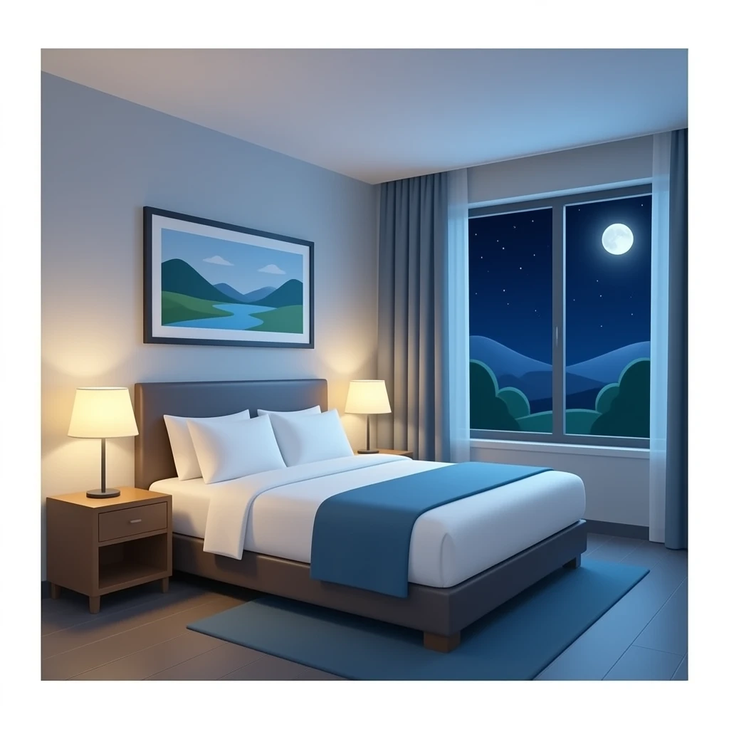 hotel bedroom modern neat emoji