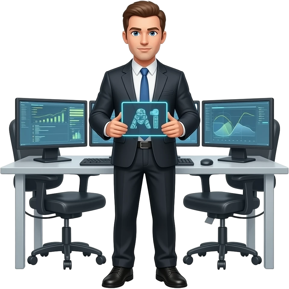 ai terminator takes controll of human software developer emoji