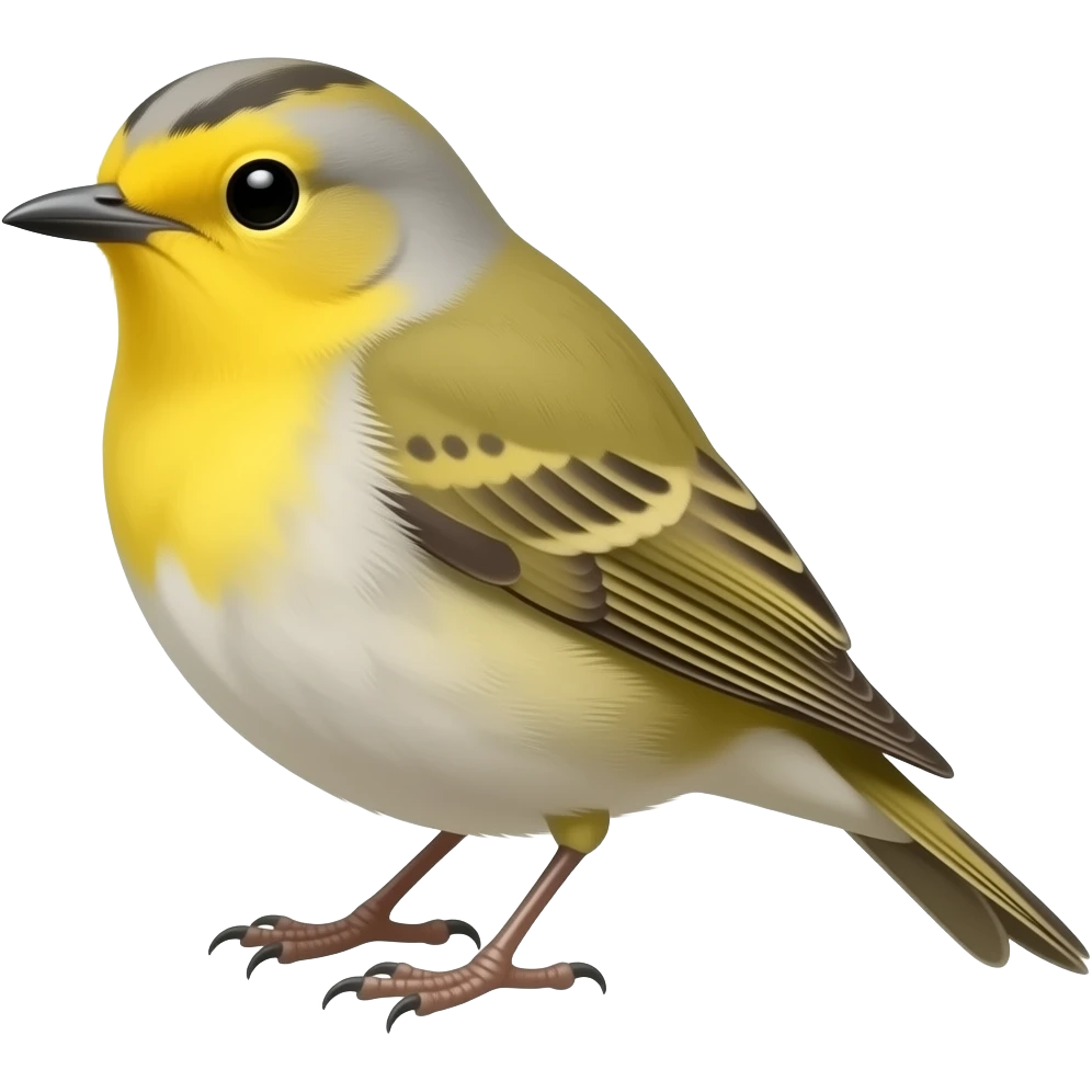 pajaro flaco color amarillo pequeño un poco despintado y grisiento emoji