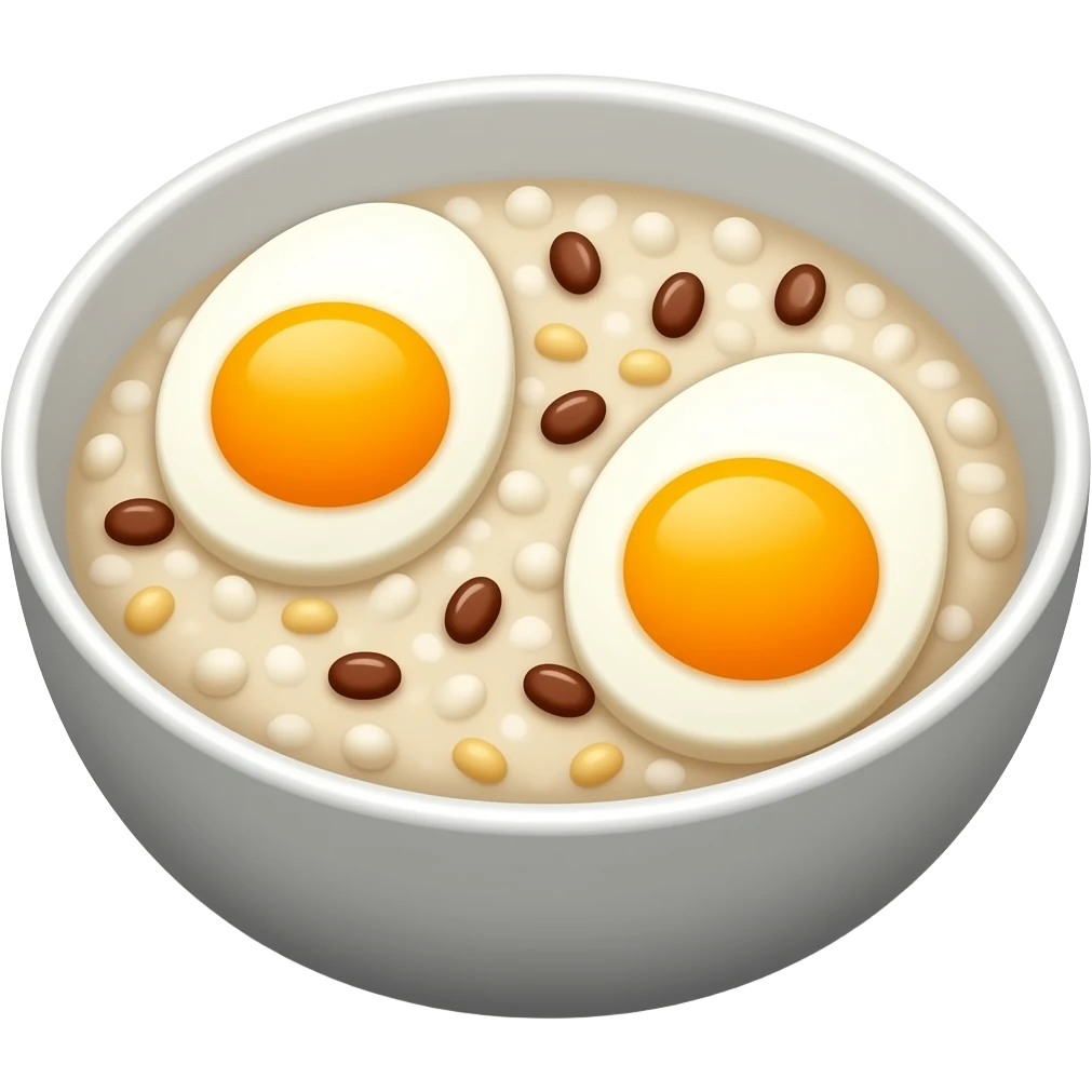 porridge with eggs emoji