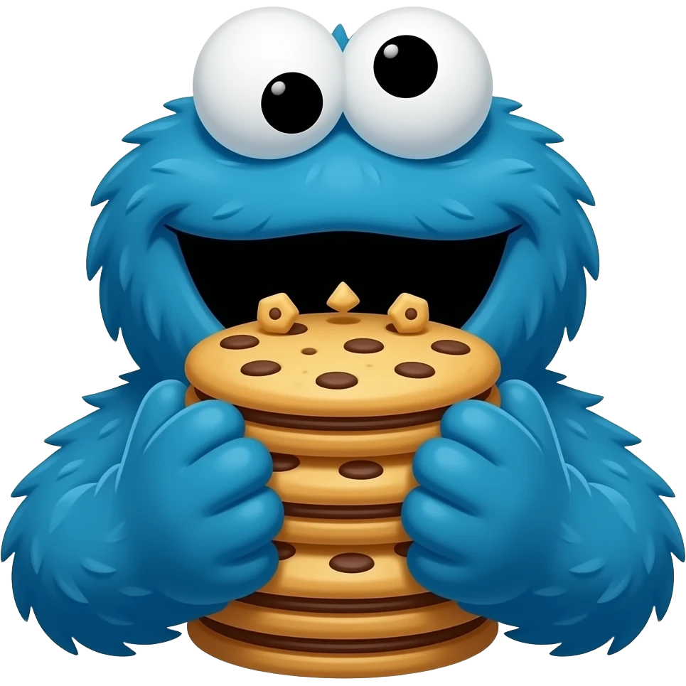 cookie monster stack bite crumbs emoji