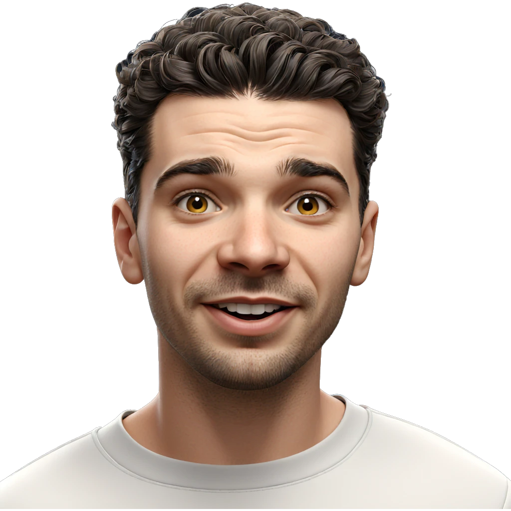 realistic portrait of a male emoji