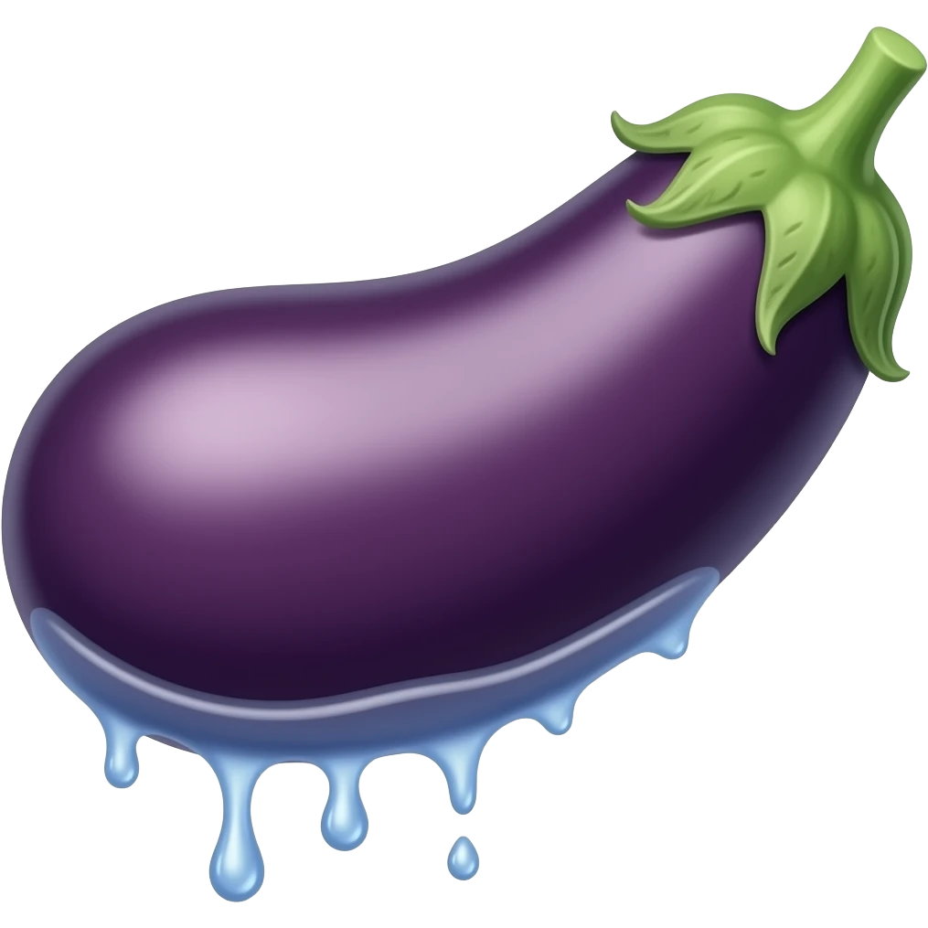 Egg plant drip out bottom emoji