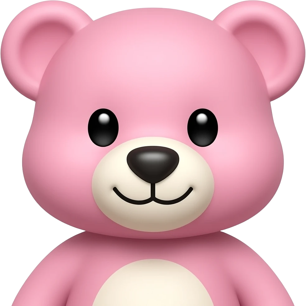 Pink teddy emoji emoji