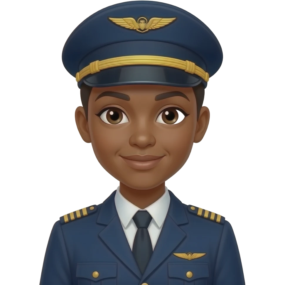 femme noire pilote emoji