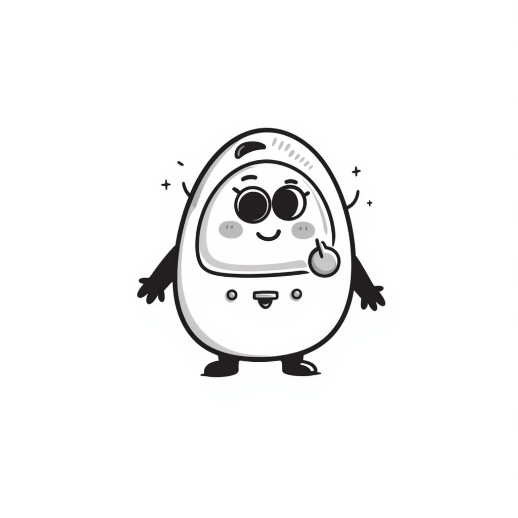 playful hand-drawn Tamagotchi character emoji