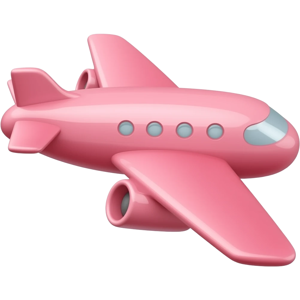 plane faced right up pink emoji