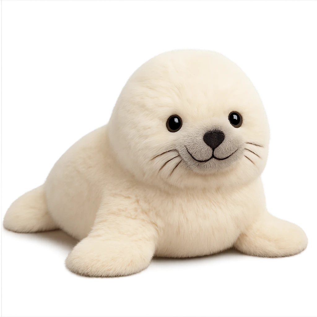 cute baby seal jellycat plushie emoji