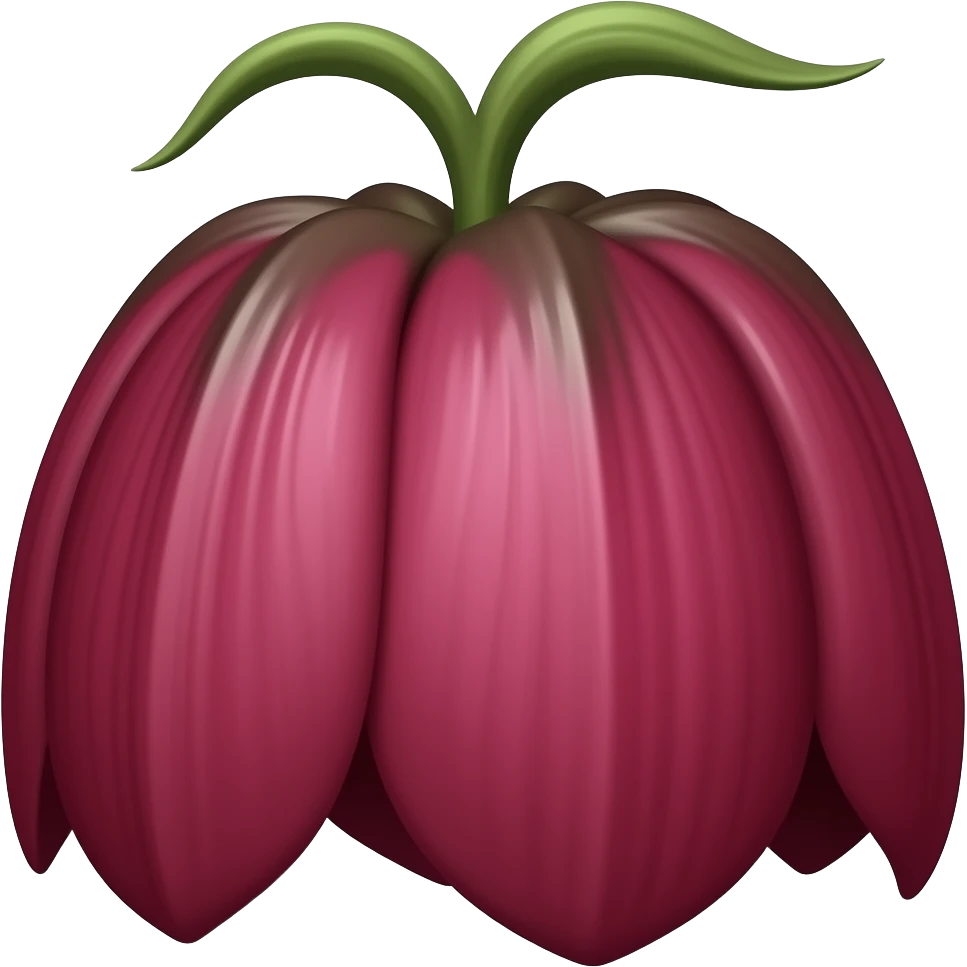 нарисуй цветок Crown Imperial цвета бордового с лоском emoji