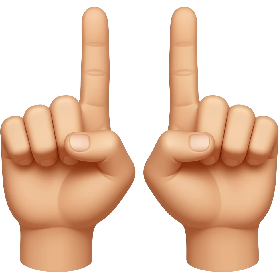 2 main qui font un pistolet cote a cote avec le majeur levé aussi emoji