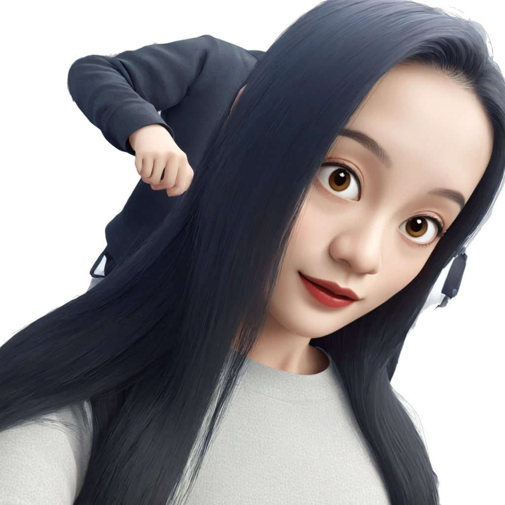 realistic portrait of girl emoji