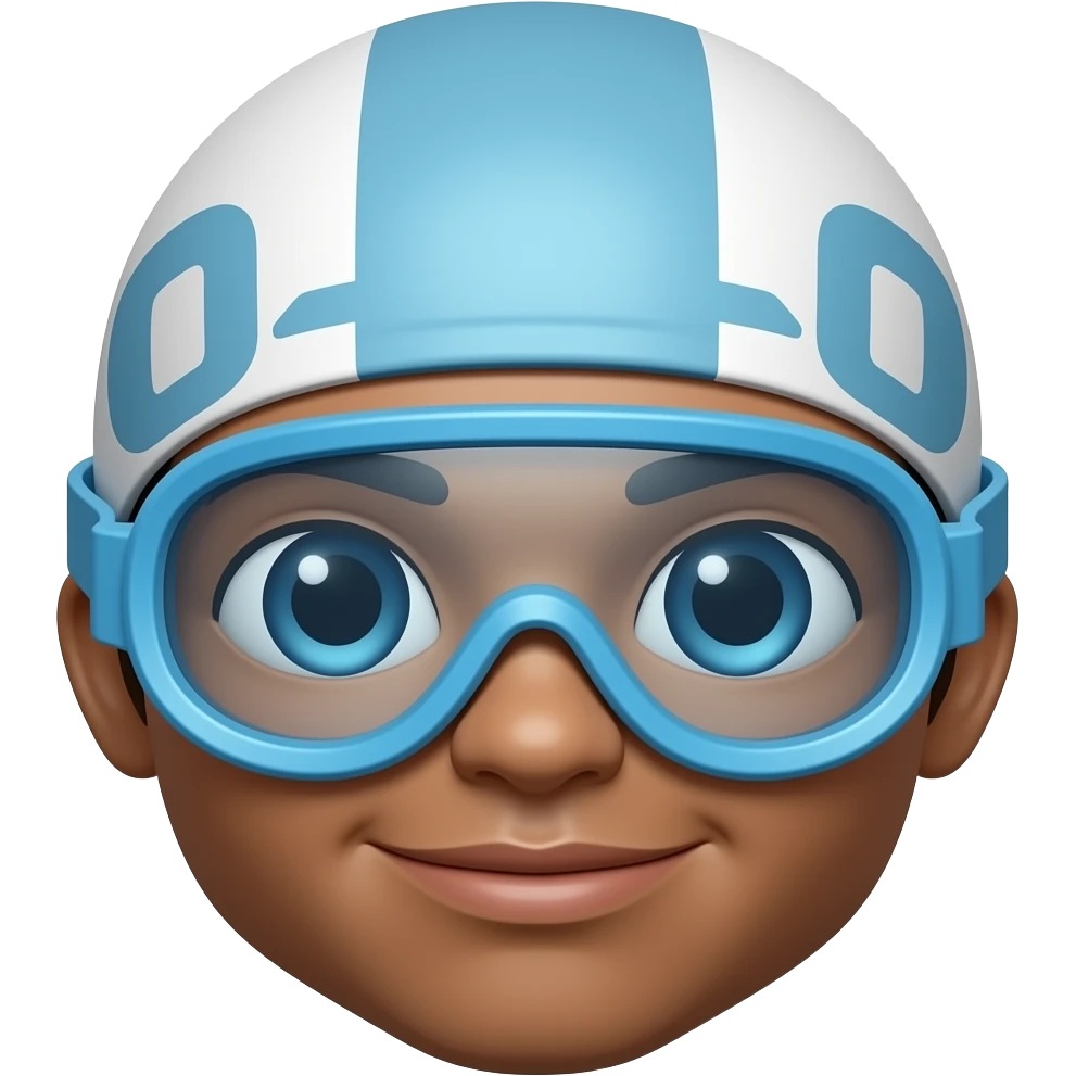 stich with  swimming goggles cool make it blue googles white emoji